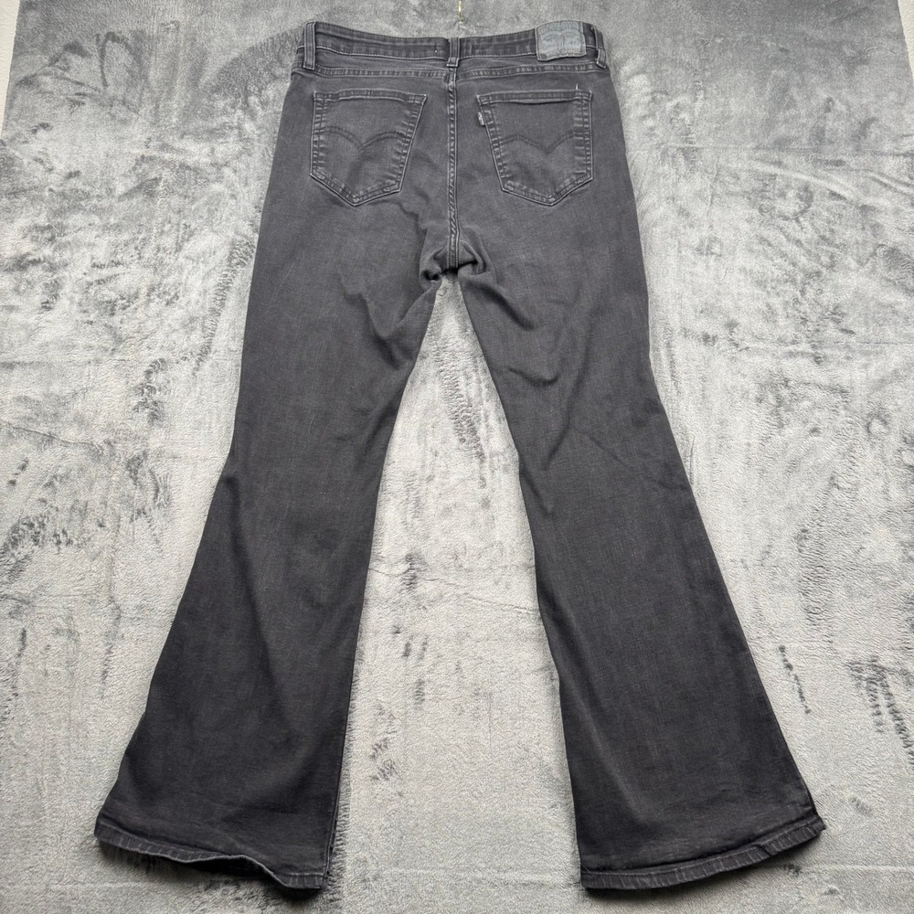 Levis 726 Flare Jeans Womens 32 Faded Black High Rise Stretch Denim 18882-0024 - Picture 9 of 11